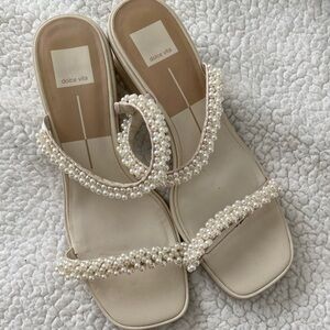 Dolce Vita RIVER PEARL HEELS IN VANILA PEARLS